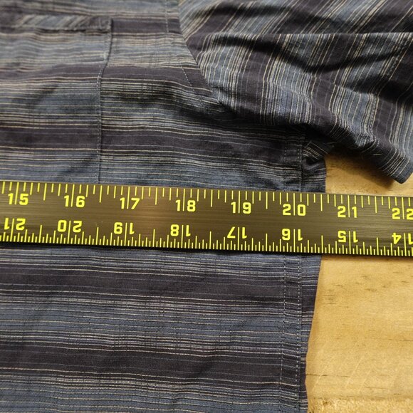 Goodman Brand polo shirt men's large navy stripes - Picture 4 of 7